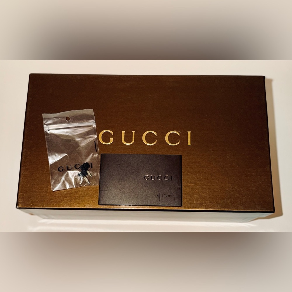Gucci Metallic Gold Braided Strap Mule Heels Made in Italy w/ Box Size 9.5 - Picture 9 of 10